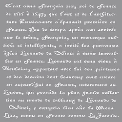 Rayher Dekor-Schablone franz. Schrift grau