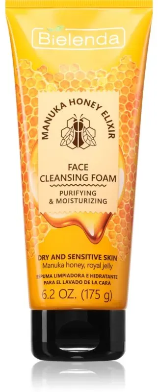 Bielenda Manuka Honey hydratisierender Reinigungsschaum für sehr trockene und empfindliche Haut 175 g