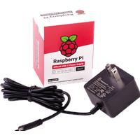 Raspberry Pi 4 Modell B Offizielles PSU, USB-C, 5,1 V, 3 A, US-Stecker, Schwarz SC0218 Pi Zubehör (KSA-15E-051300HU)