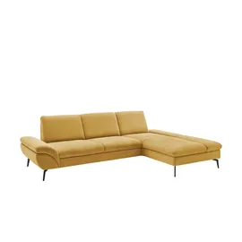 Lounge Collection Eckcouch Flachgewebe 314 cm Gelb