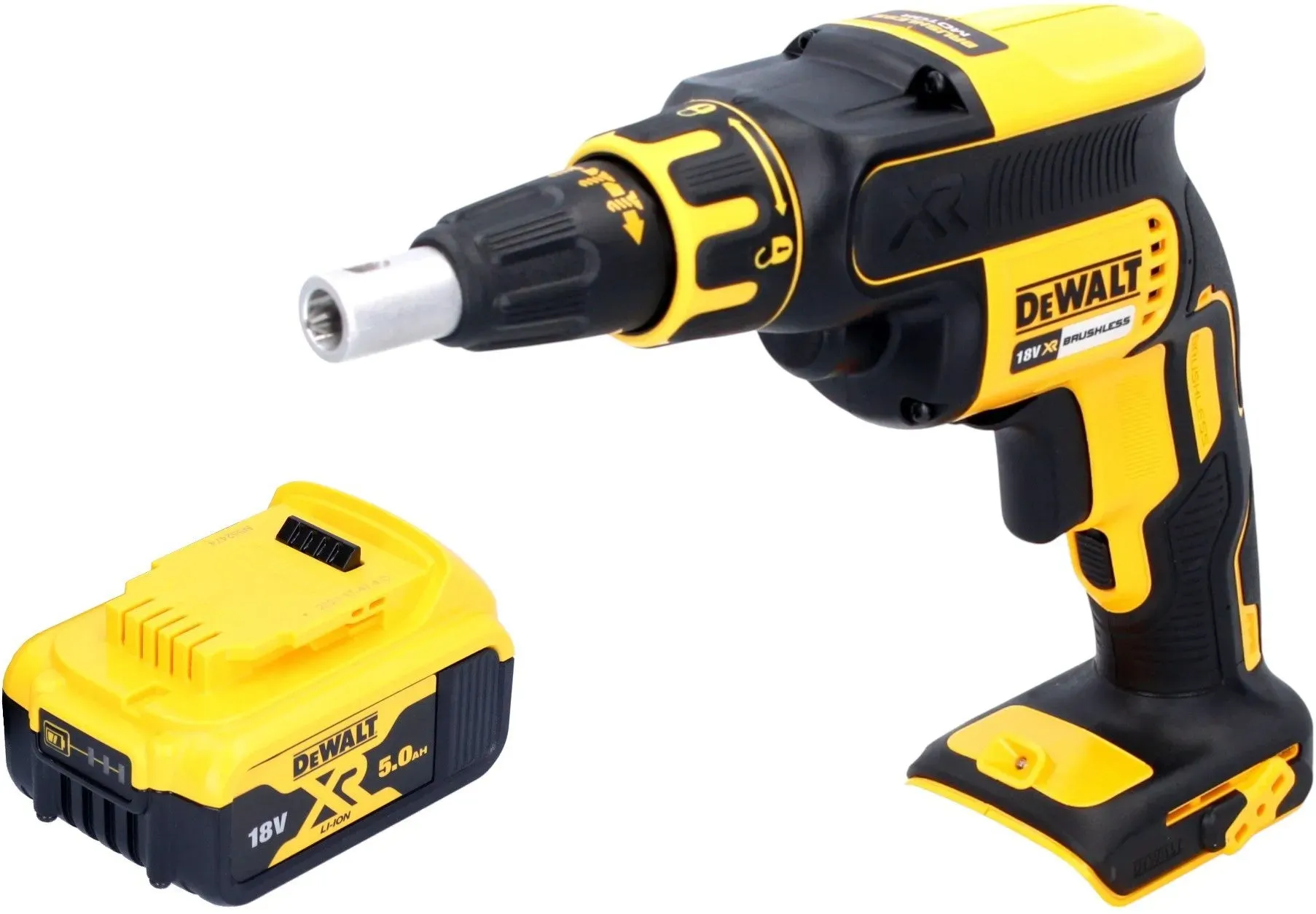 DeWalt DCF 620 N Akku Trockenbauschrauber 18 V 30 Nm Brushless + 1x Akku 5,0 Ah - ohne Ladegerät