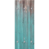queence »Holzbretter«, mit 6 Haken, 50 x 120 cm blau