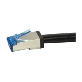 Logilink CQ7093S RJ45 Netzwerkkabel, Patchkabel CAT 6a S/FTP Schwarz Geschirmt, UV-Beständig, Ölbeständig 1 St.