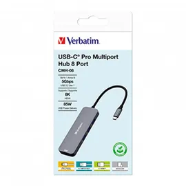 Verbatim USB-C Pro Multiport Hub CMH-08, USB-C 3.0 [Stecker] (32151)