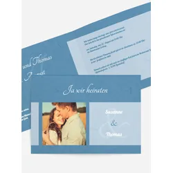 Hochzeitskarten Einladungen selbst gestalten mit Spruch und Fotos im Onlinedesigner bei Meine-Kartenmanufaktur.de
