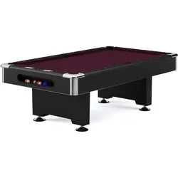 Automaten Hoffmann Billardtisch Billardtisch Club Pro in Schwarz, Wine, 7 ft EINHEITSGRÖSSE