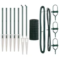 VidaXL Euro-Zaun mit 7 Spike-Posts 0,6x10 m feuerverzinkter Stahl