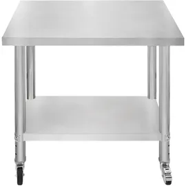 MonsterShop Arbeitstisch Edelstahl 76 x 90 x 86 cm Silber