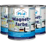 plid Magnetfarbe Premium Magnetfarbe Magnet Magnetlack Magnetwand, Schnelltrocknend, Magnetisch grau