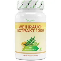 Weihrauch Extrakt 1000 - 1000 mg pro Tag - 85% Boswellia-Säure - 180 Kapseln