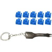 ShiverPeaks -BASIC-S--Netzwerk RJ45-Port Blocker mit Schlüssel (1x Schlüssel, 10x Schlösser), blau (Port Blocker), Netzwerk Zubehör
