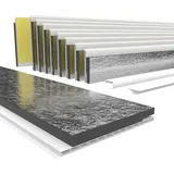 HEXIM PVC Rollladenkastendeckel mit Dämmung Länge: Revisionsklappe 260 mm - Breite: 120 cm - 2000mm,