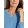 GOLDNER Elegante Bluse mit Zierblende, Rundhals in blau | Gr.: 42