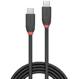 Lindy USB 3.2 Gen2x2 USB-C® Stecker, USB-C® Stecker 1.50 m Schwarz beidseitig verwendbarer Stecker 36907 1.5m Typ C Kabel Black Line