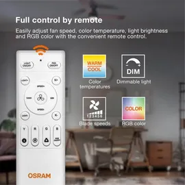 Osram Nordes 106,5 cm Deckenventilator Weiß