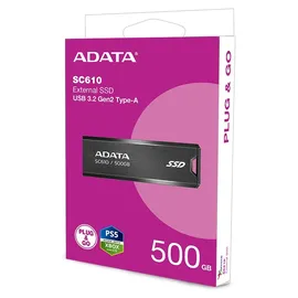 A-Data SC610 500 GB USB 3.2 Gen 2 Schwarz SC610-500G-CBK/RD