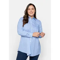 Sheego Longbluse in mittelblau | Gr.: 56