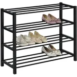 Idimex Schuhregal, Schwarz, Metall, Mode, 80x63x29 cm, Garderobe, Schuhaufbewahrung, Schuhregale