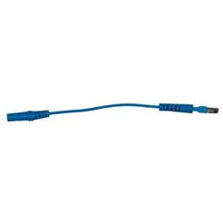 4,0mm Eingangsbuchse auf 6,0mm Prüfadapterstecker flach (blau)