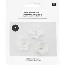 Rico Design Krepppapier Blüten Weiß S