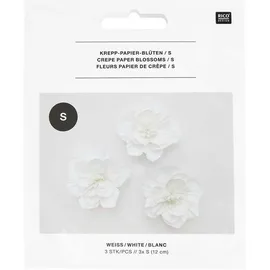 Rico Design Krepppapier Blüten Weiß S