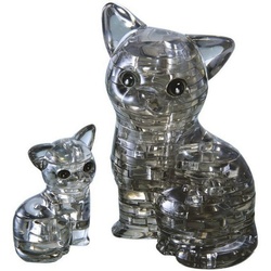 HCM KINZEL Puzzle Crystal Puzzle - Katzenpaar - 49 Teile, 49 Puzzleteile