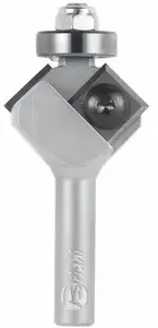 Fasefräser mit Kugellager und Wendemesser aus Hartmetall, Rechtslauf, Schneide 2,  Winkel 10°, 22°, 30°, 45°