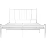 vidaXL Bett Weiß Metall 120x200 cm