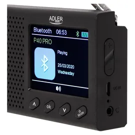 Adler | FM Travel Radio | AD 1198 | Alarm function | Black - Transparent