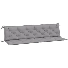 vidaXL Bankauflage 200 x 50 x 7 cm grau 2 St.