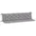 vidaXL Bankauflage 200 x 50 x 7 cm grau 2 St.