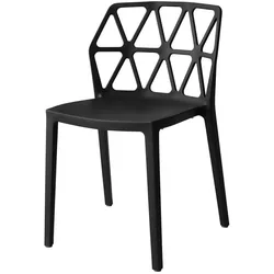 Connubia Stuhl  stapelbar Alchemia , schwarz , Maße (cm): B: 49,5 H: 79 T: 51.0