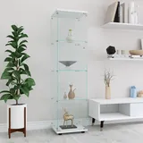 BRYXR Glasvitrine,Sammlervitrine,Glas Vitrine mit 1 Türen 4 Einlegeböden, mit Sicherheitsschloss, Transparente Vitrine, Geeignet für Wohnzimmer, Schlafzimmer, Büro Glasvitrine