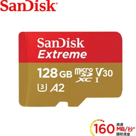 SanDisk Extreme microSDXC UHS-I U3 A2 V30 + SD-Adapter 128 GB