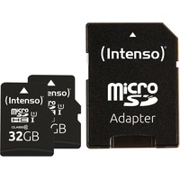 Intenso microSD UHS-I Premium 32 GB 2er Set + SD-Adapter