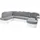 DOMO collection Wohnlandschaft Kunstleder U-Form 3-Sitzer Silber/Weiß