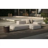 Big-Sofa DESIGNWERK "Puzzle, Designsofa für Indoor und Outdoor, bequem, modular", grau (smoke), B:270cm H:64cm T:180cm, 100% Polypropylen, Sofas, wasserabweisend und strapazierfähig