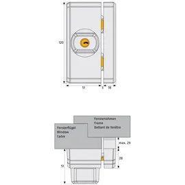ABUS FT-Zusatzschloss FTS96 Zusatzschloss Aluminium