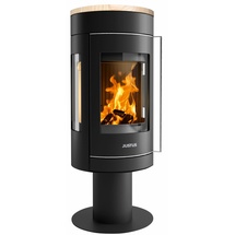 Justus Meva Stahl schwarz/Abdeckplatte Sandstein