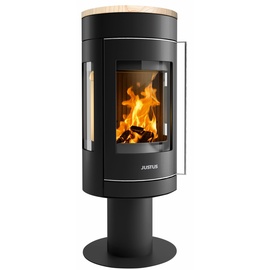Justus Meva Stahl schwarz/Abdeckplatte Sandstein
