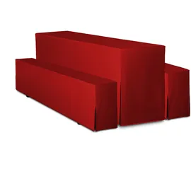 TexDeko Biertischhusse Premium Rot 220 x 70 cm