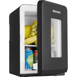 Tectake Mini-Kühlschrank 2 in 1 27 l 31 cm hoch Schwarz