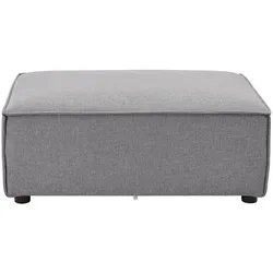Juskys modulares Sofa Domas in Stoff Dunkelgrau - Ottomane - individuell kombinierbar