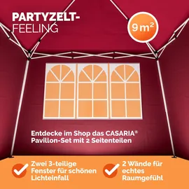 CASARIA Capri 3 x 3 m inkl. Seitenteile rot