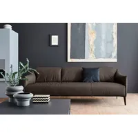 W.SCHILLIG 3-Sitzer sally Designsofa, Loungesofa, bequem, schmale Armlehnen, Breite 224cm, mit Metall-Winkelfüßen in Bronze pulverbeschichtet, Breite 224 cm braun