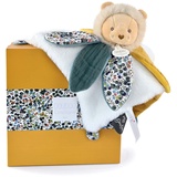 Doudou et Compagnie - Boh'aime DC4025 Kuscheltier Blütenblatt Löwe gelb 27 cm Geschenk Geburt - schöne Geschenkbox