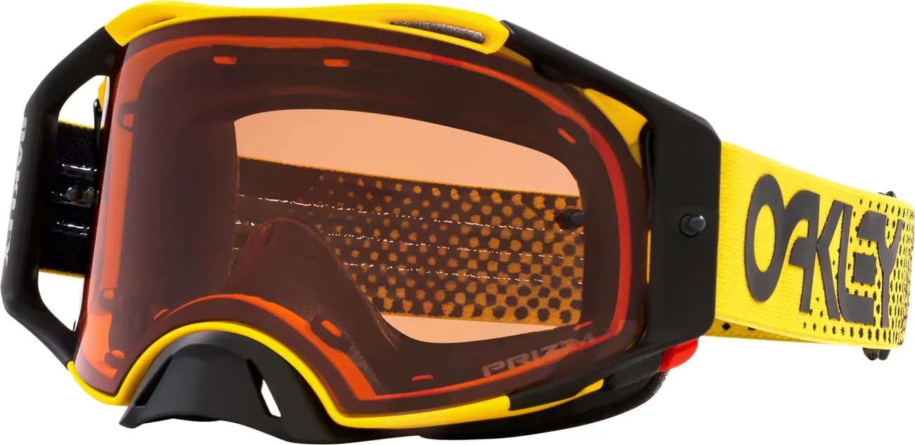 Oakley Airbrake MX Moto, lunettes Prizm - Jaune/Noir Bronze Teinté