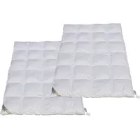 2 Stück TRAUM Daunenbett Daunendecke 4x6 155x200 Ganzjahresdecke  100%  Daunen - Weiß