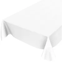 ANRO Wachstuchtischdeck Wachstuch Garten Tischdecke Outdoor Indoor abwaschbar Weiß