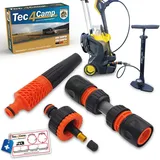 MaJoCompTec® DRYTUBE Adapter zum Entwässern | Frostschutz für Wasserhahn Schlauchtrommel Wasserleitung Hochdruckreiniger | Wohnmobil Garten Zubehör (Autoventil Anschluss, Entwässerungs-Set)